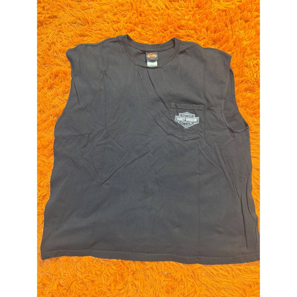 Harley Davidson Sleeveless Pocket T-Shirt Trev Deeley Vancouver BC Mens 2XL
